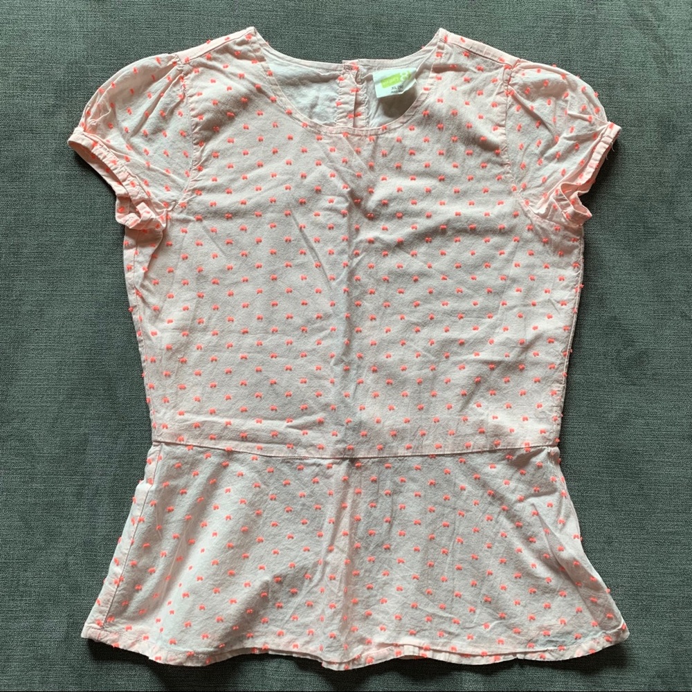 Crazy 8 Pink Peplum Shirt - XL (14)